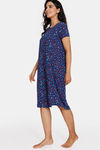 Zivame Halloween Knit Poly Mid Length Nightdress - Medieval Blue — thumbnail 2